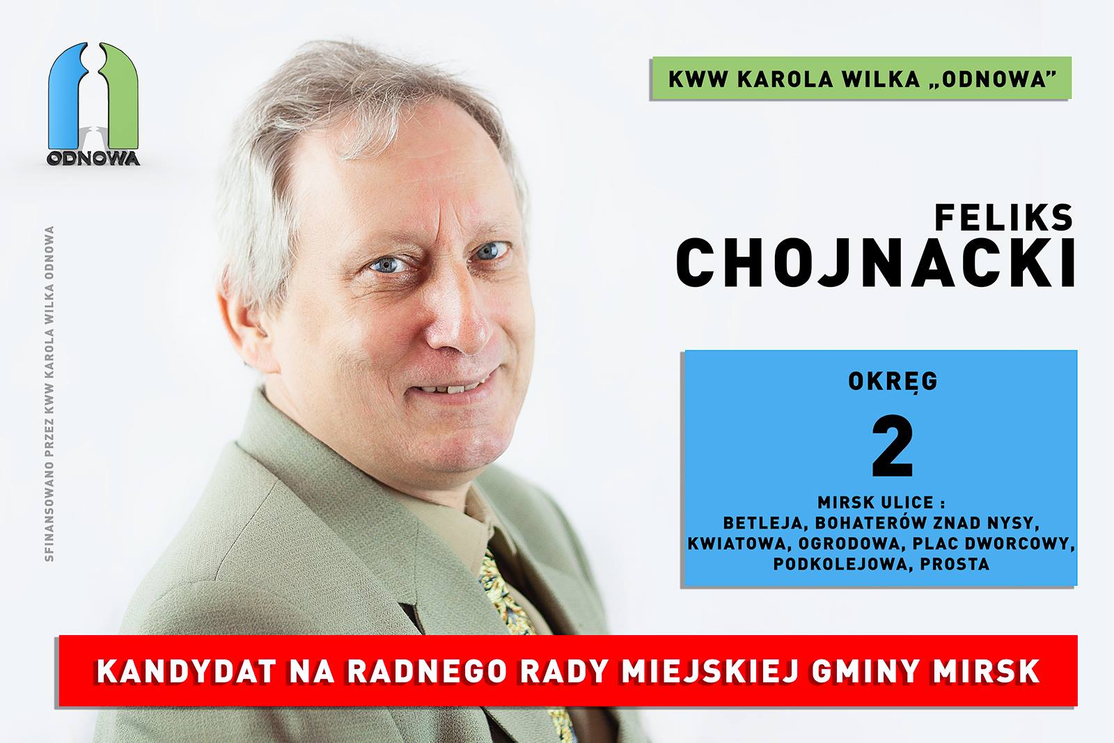Mirsk, wybory samorządowe 2018, Chojnacki Feliks